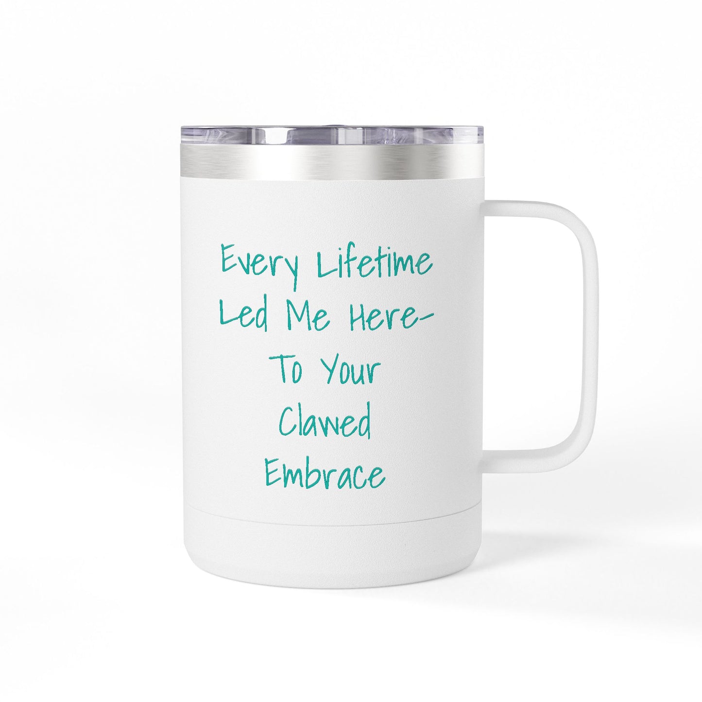 Clawed Embrace Mug Tumbler – 15oz of Soft Threat & Soul Heat