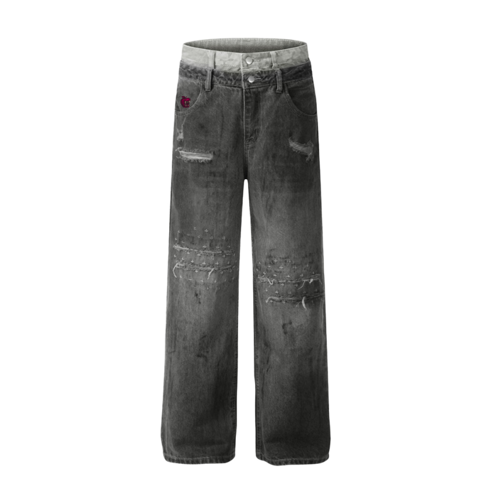 “Vintage Vixen” Shredded Statement Jeans
