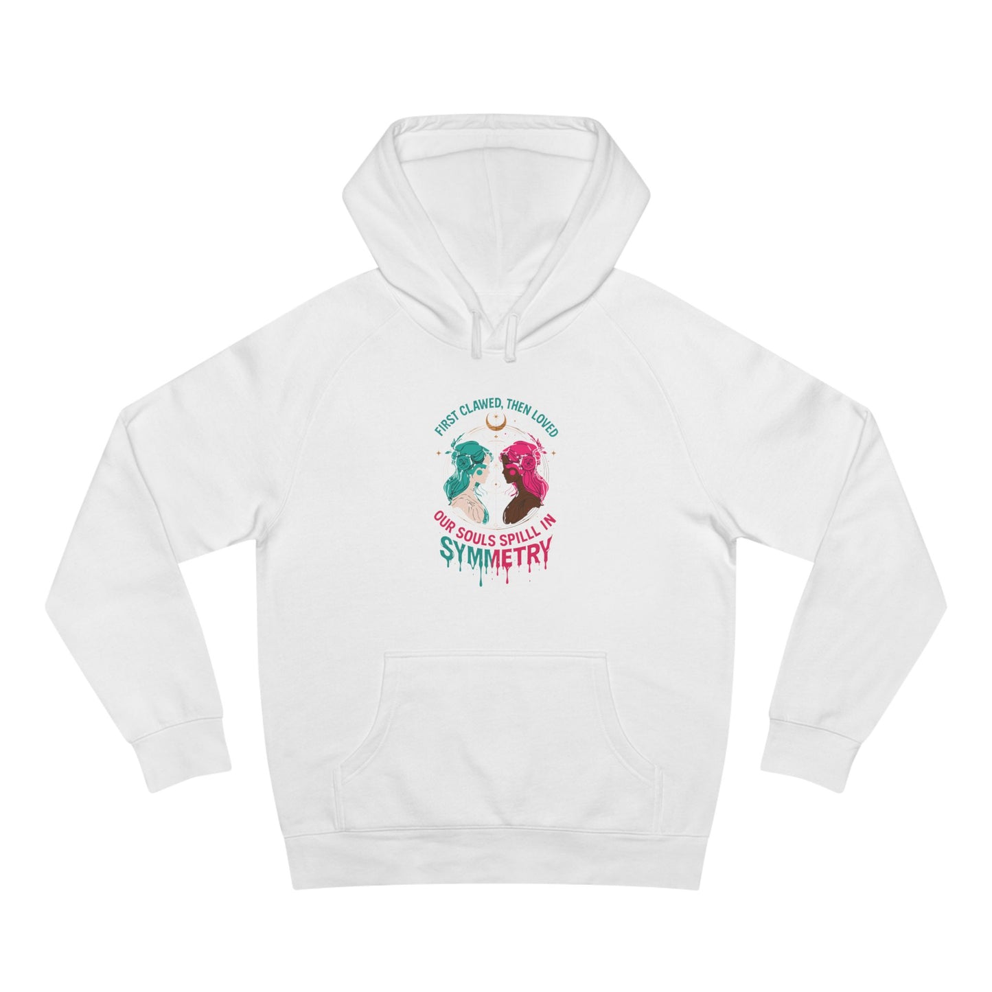 "Spilled Symmetry" Unisex Hoodie – First Clawed, Then Loved