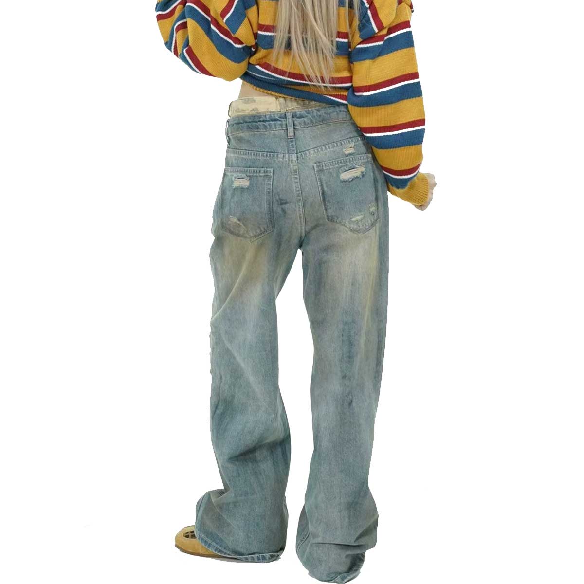 “Vintage Vixen” Shredded Statement Jeans