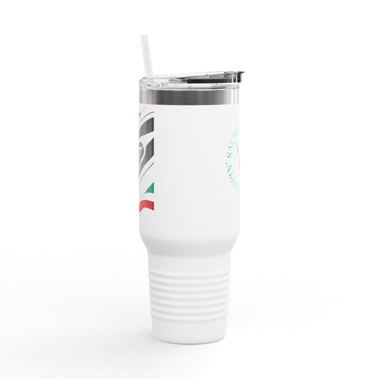“Spiral Ceremony” 40oz Travel Mug – Art in Motion