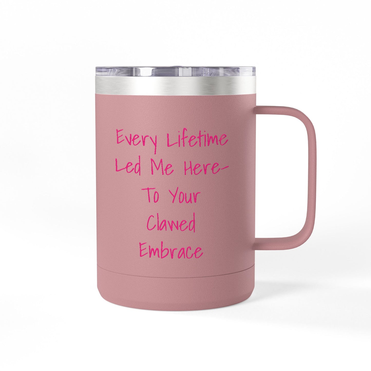 Clawed Embrace Mug Tumbler – 15oz of Soft Threat & Soul Heat