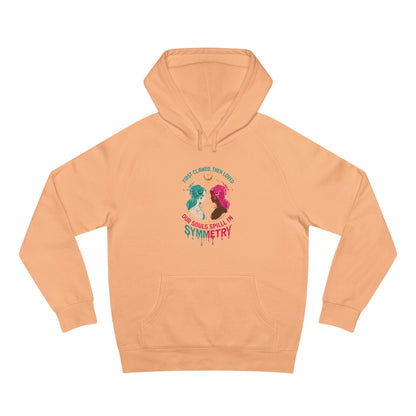 "Spilled Symmetry" Unisex Hoodie – First Clawed, Then Loved
