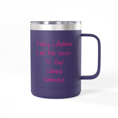 Clawed Embrace Mug Tumbler – 15oz of Soft Threat & Soul Heat