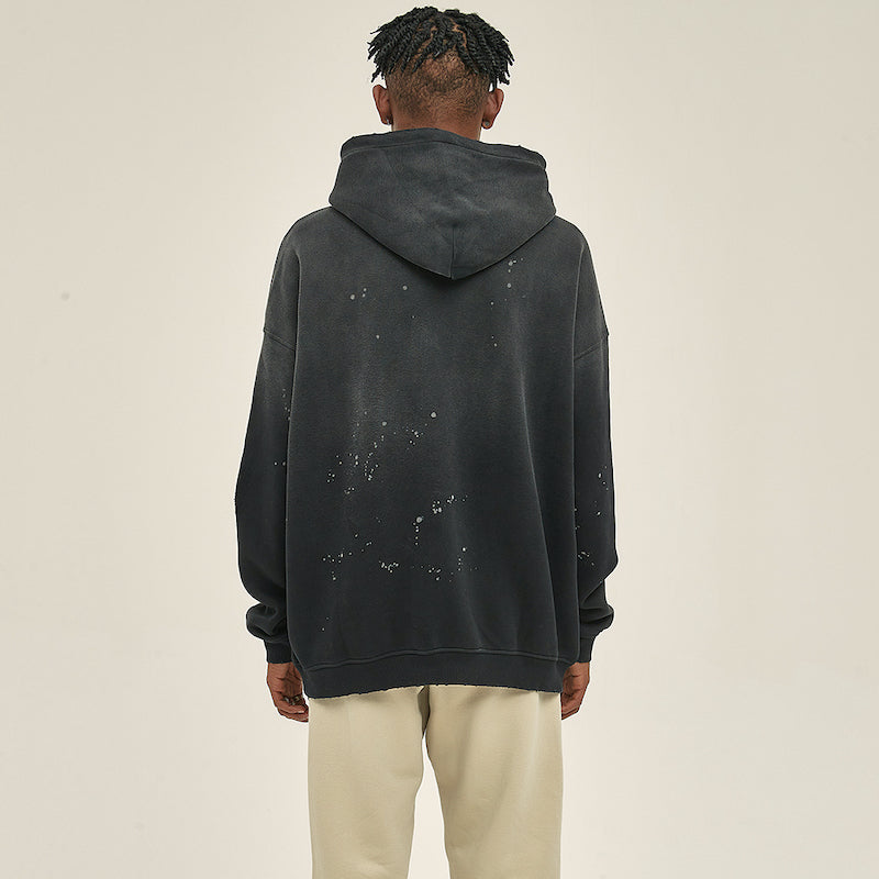 "Bite Me, Baby" -Vintage Wash Frayed Fleece Hoodie