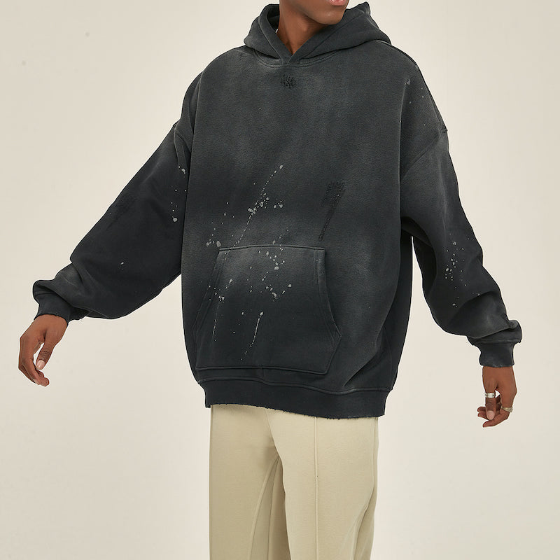 "Bite Me, Baby" -Vintage Wash Frayed Fleece Hoodie